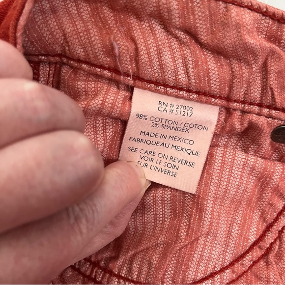 Paige Premium Canyon Pomodoro Red Wash Stretch Color Denim Jeans Shorts - Sz 27 - Picture 6 of 8